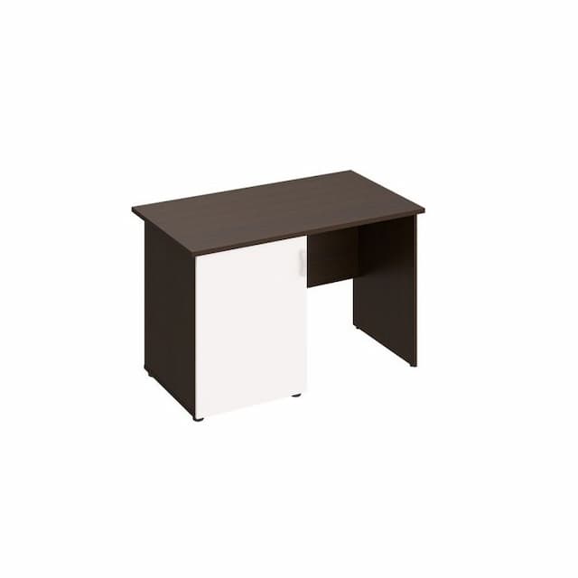 Стол с тумбой под минибар, левый Юнитекс ВЕНЕЦИЯ NEW ВЕ 601 ВТ/БП венге темный/белый премиум