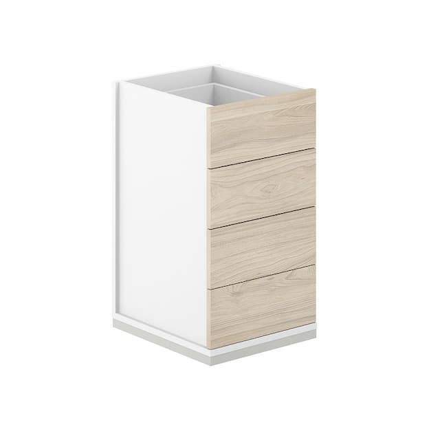 Тумба приставная с 4 ящиками, с замком Norden Allegro AG.281.WH.WH.AR без топа