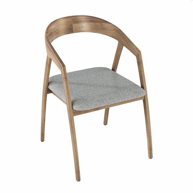 Стул Алсав Бридж AL 102 орех натуральный/ткань (рогожка лайт-грей)