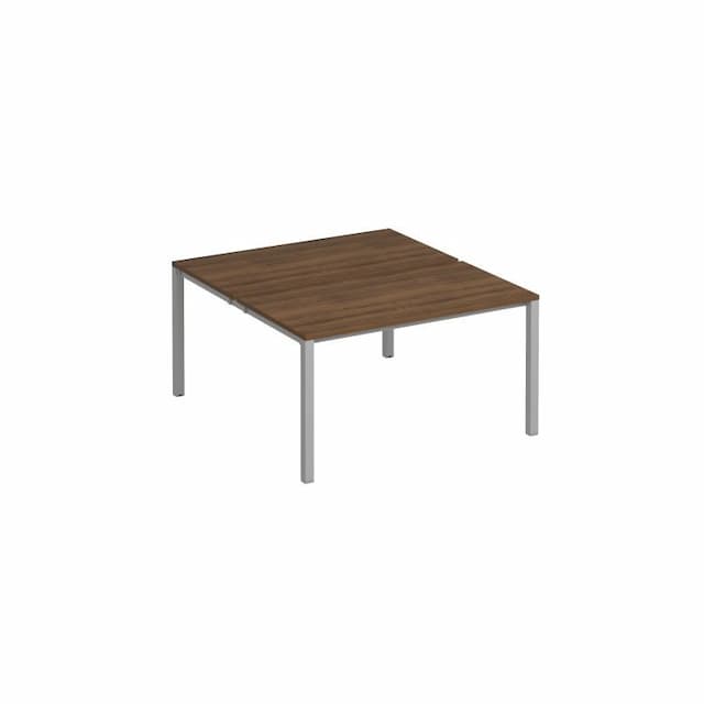 Рабочая станция на металлокаркасе Юнитекс Комфорт КФ К.С1 1145 ОФ (2х140) (140x154x75) французский орех / серый