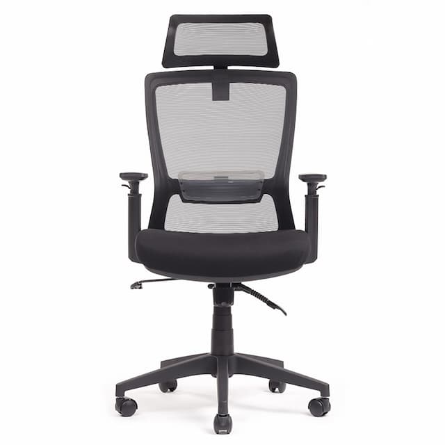 Кресло RV DESIGN Line W-202AC чёрный пластик/чёрная сетка