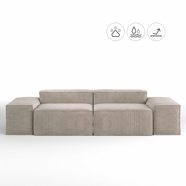 Диван модульный Мастерфабрик Рудо Kenya beige ткань велюр