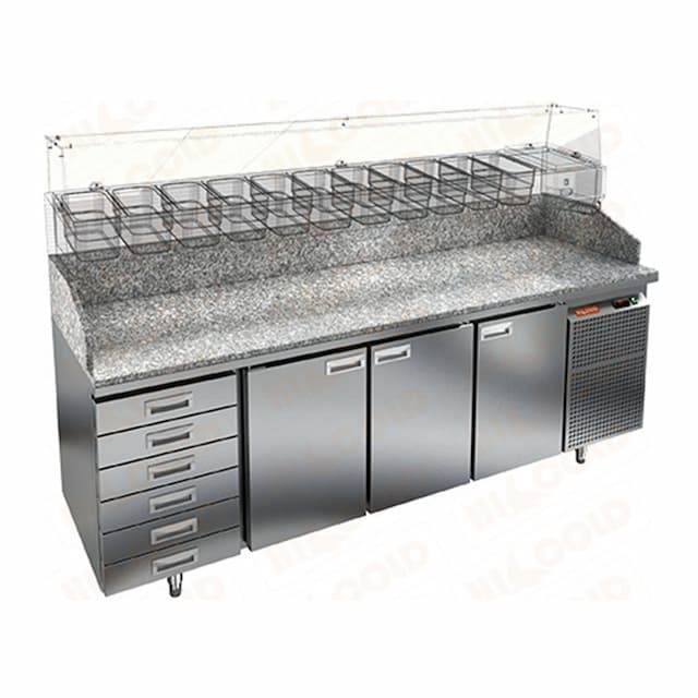 Стол охлаждаемый для пиццы Hicold PZ4-111/GN 6R камень
