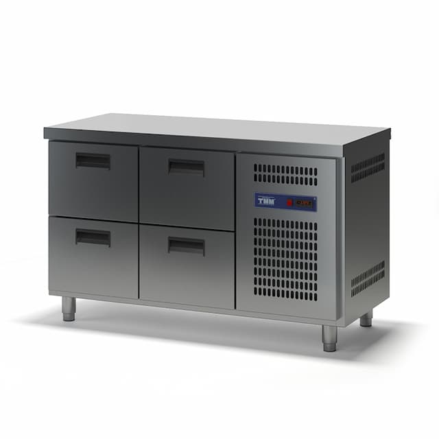 Стол холодильный ТММ СХСБ-2/4я  (с бортом) (1390х600х870)