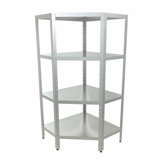 Стеллаж перфорированный угловой разборный  КОБОР СКПУ-5/3-80/100 (высота 1800)